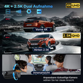 Miofive S1 Pro 4K +2.5K Dual Auto Kamera, mit 32GB SD Karte (DE)